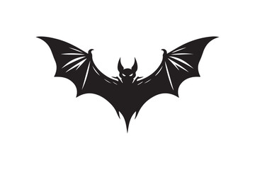 Halloween bat silhouette vector illustration