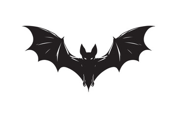 Halloween bat silhouette vector illustration