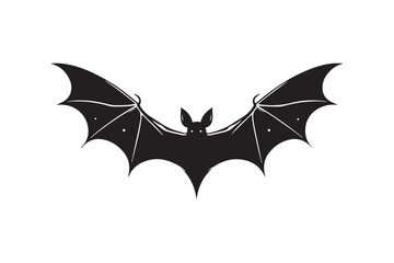 Halloween bat silhouette vector illustration