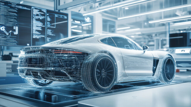 Cutting-edge software used in modern car manufacturing processes