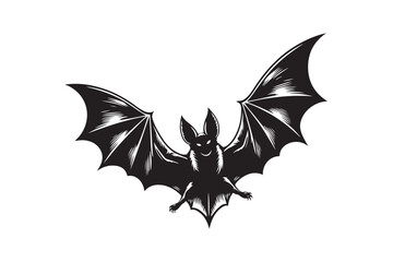 Halloween bat silhouette vector illustration