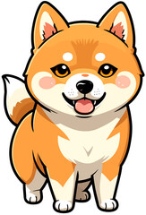 Obraz premium Joyful Shiba Inu standing