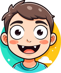 Obraz premium Smiling boy with brown hair