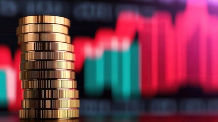 Obraz premium Digital exchange rates, holographic currency data, futuristic finance