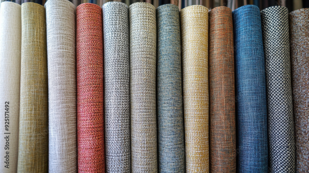 Poster diverse group of textile artisans collaborating on a large weaving project in a shared workspace
