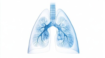 Medical scan showing lungs with fluid accumulation, pleural effusion symptom, Lung Cancer Indicator, Diagnostic imaging