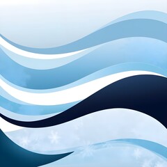 Fototapeta premium Vector illustration Minimalistic wavy background Blue wallpapers Winter concept 
