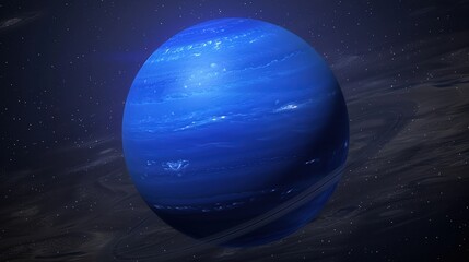 Obraz premium Blue Planet in Outer Space