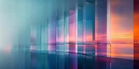 Abstract Geometric Glass Architecture - Modern Design