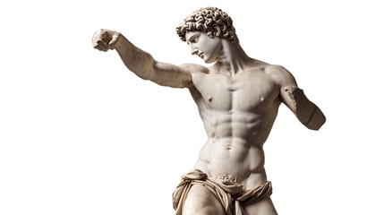 Obraz premium Greek sculpture statue on transparent background