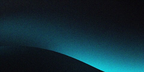 black color gradient background blurred blue neon color flow, grainy texture effect, futuristic banner design