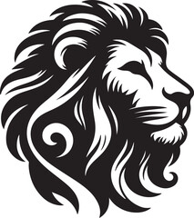Lion icon silhouette vector art illustration