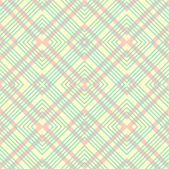 Seamless colorful diamond pattern of straight lines for making fabric and wallpaper. Geometric shapes in fashionable retro style for room decoration, fashionable notebook cover.