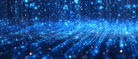 Abstract Blue Glitter Background 