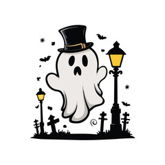 Halloween T Shirt design with white background