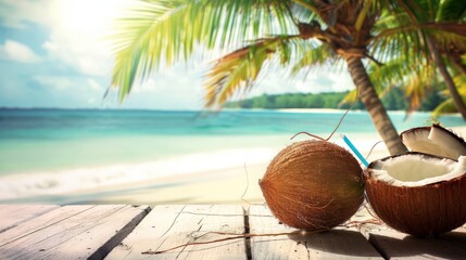 Obraz premium Coconut on Tropical Beach