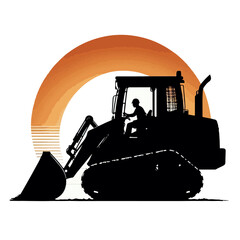 silhouette of a skid steer, skid steer vector silhouette.