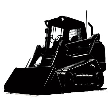 recommend clip art: silhouette of a skid steer, skid steer vector silhouette.