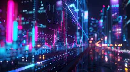 The Neon Stock Market Display