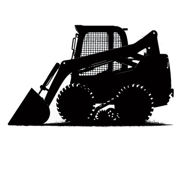 recommend clip art: silhouette of a skid steer, skid steer vector silhouette.