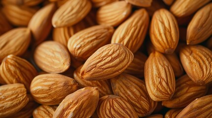 Fototapeta premium organic almond nuts for a nutritious, vegan, vegetarian snack, Generative AI.
