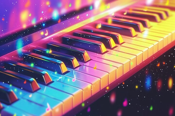 3d piano background