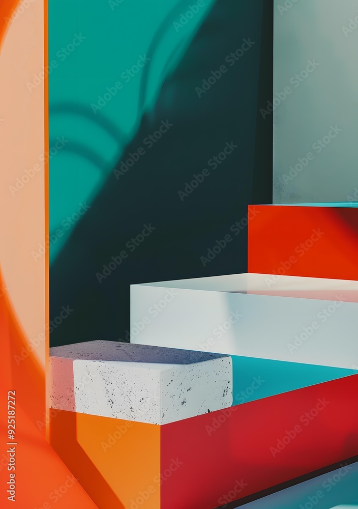 Poster abstract colorful minimalist product display background