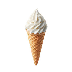Vanilla Ice Cream isolated on transparent background