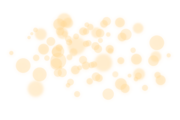 Yellow gold blurred golden bokeh transparent overlay background. Bokeh dots of festive energy magic. Glowing bokeh overlay texture for your design. Events decoration design elements, PNG