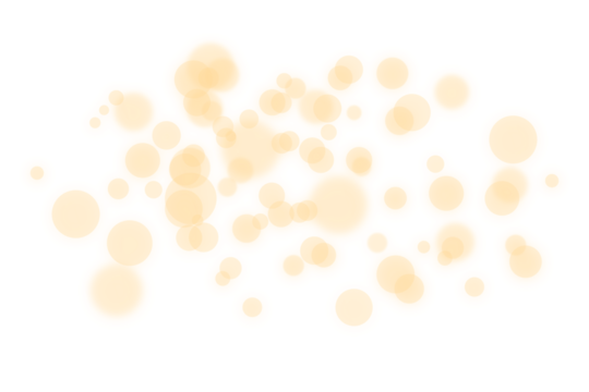 Yellow gold blurred golden bokeh transparent overlay background. Bokeh dots of festive energy magic. Glowing bokeh overlay texture for your design. Events decoration design elements, PNG