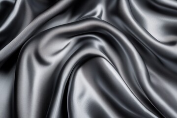 Obraz premium A close-up of smooth and luxurious fabric displaying elegant folds and sheen in a muted color