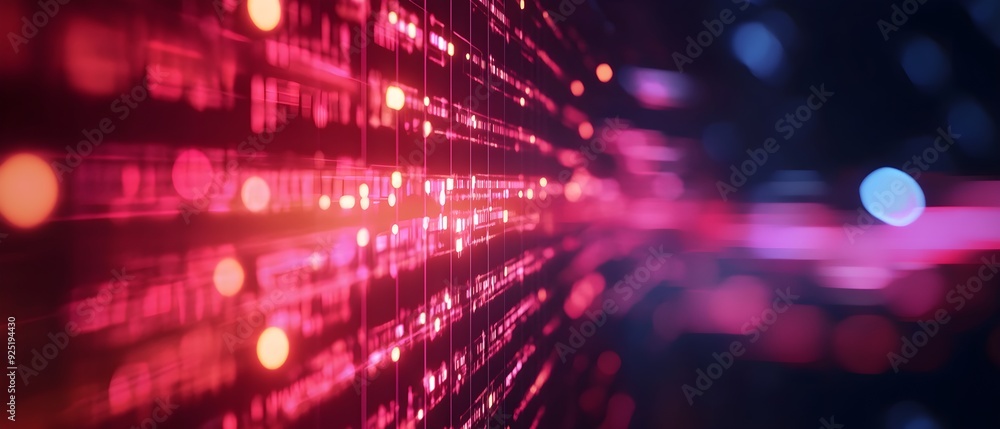 Aufkleber abstract digital background featuring vibrant red and blue light trails with a futuristic feel suita