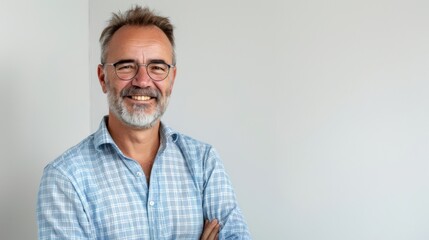 Fototapeta premium The smiling mature man