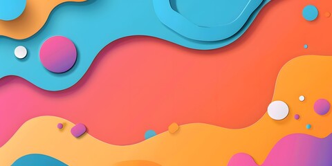 Abstract Colorful Paper Cut Background Design