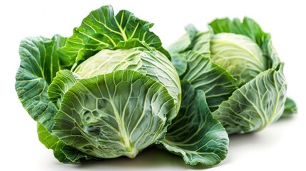 Obraz premium cabbage isolated on white background, full depth of field 