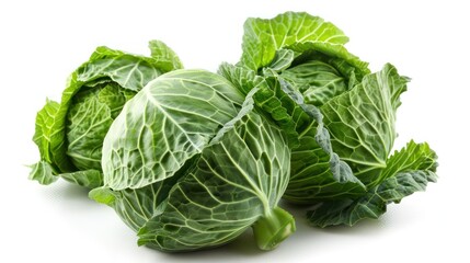 cabbage isolated on white background, full depth of field