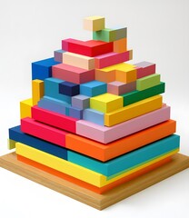 Colorful Abstract Geometric Sculpture