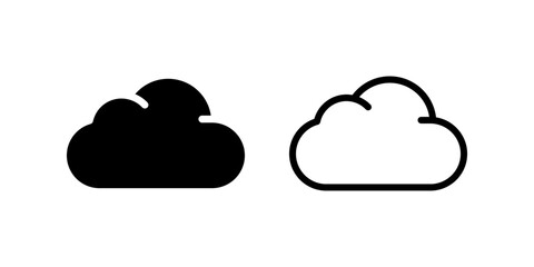 Cloud icon set. flat illustration of vector icon
