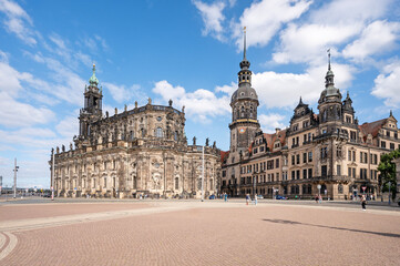 Fototapeta premium Dresden Cathedral on Theaterplatz, Germany