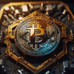 Fototapeta premium Bitcoin Cryptocurrency