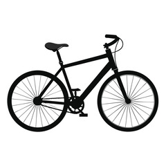 Fototapeta premium Bicycle logo silhouette vector illustration. Generative AI