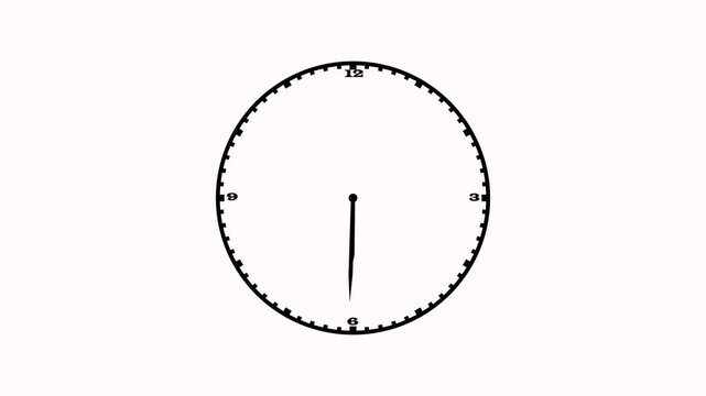 new clock icon animation 3d video. on white background.