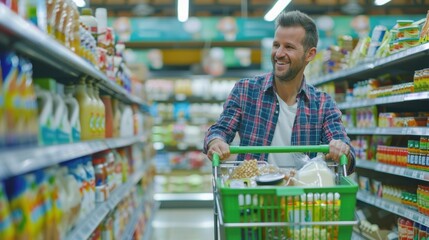 The Man with Shopping Cart