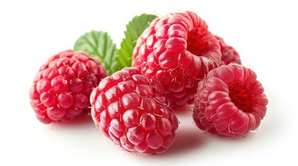 Raspberry isolated on white background, full depth of field 