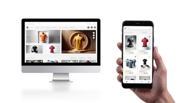 Shopping and sales website for clothing. Desktop and mobile responsive design.