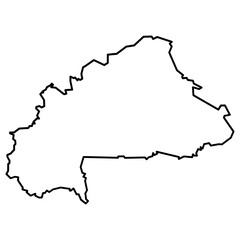 burkina faso map and flag
