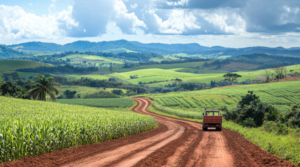 Naklejka premium Export technology in Brazil: Agricultural technology and biofuels,