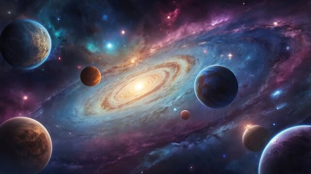 Ein Bild einer Farbenfrohen Galaxie