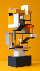 Abstract Geometric Building Construction Model