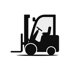 silhouette of a forklift, logo of a forklift